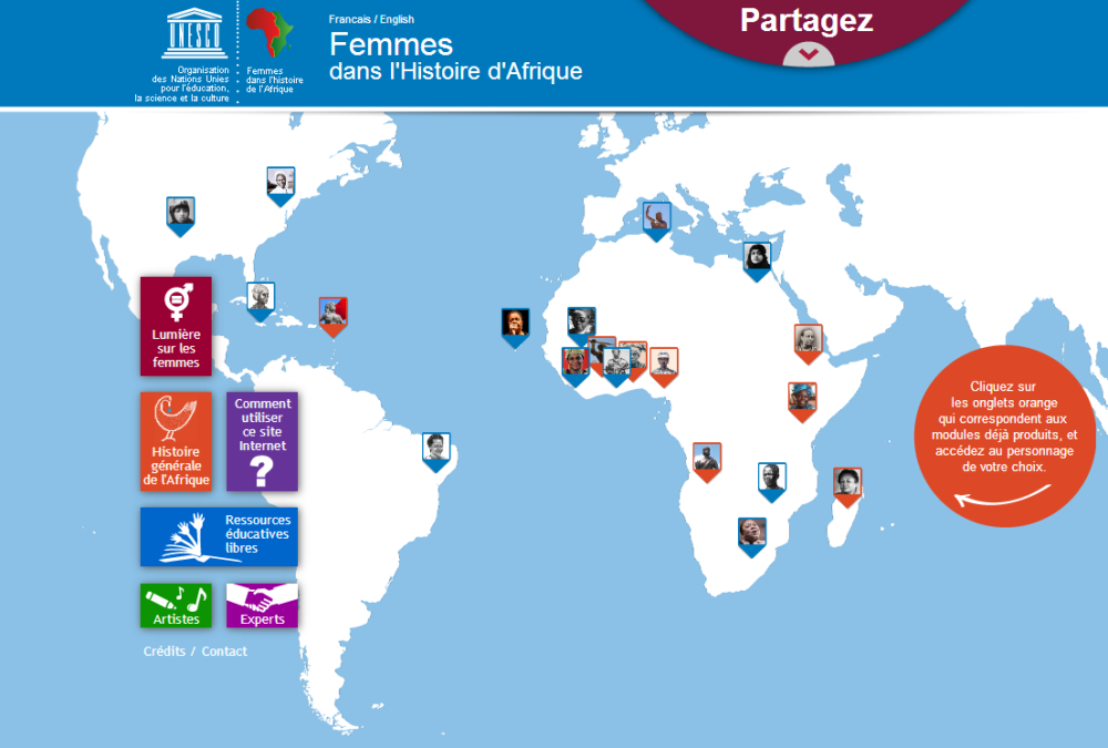 Carte interactive de femmes africaines qui ont marquées l'histoire  unesco